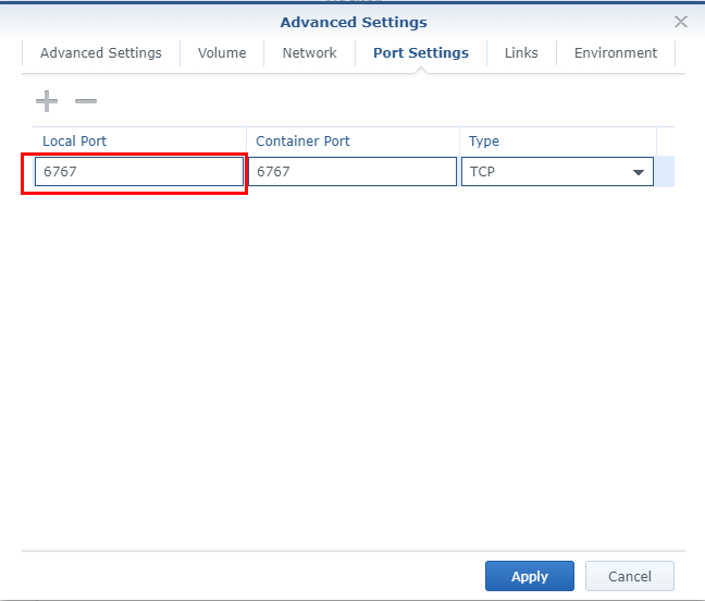 port-settings